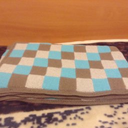 Плед тунисским крючком.