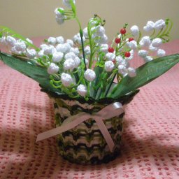 цветы вязаные в гошочках/авторские