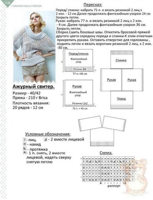 Ажурный свитер Ажурный свитер