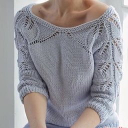 Свитер с ажурным рукавами. Схема