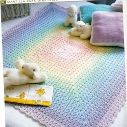 Плед из секционной пряжи!