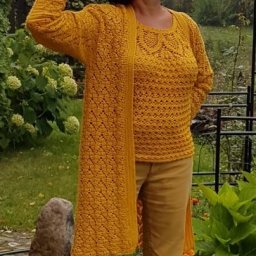 кардиган и топ крючком
