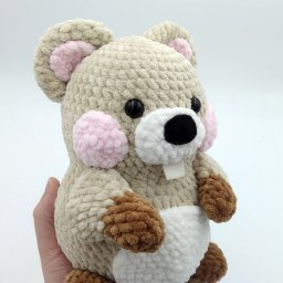 Хомячок амигуруми из плюшевой пряжи