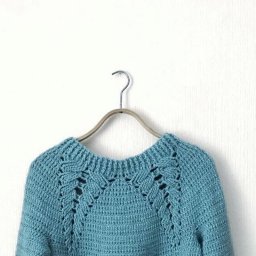 Пуловер крючком «Оливовая веточка»