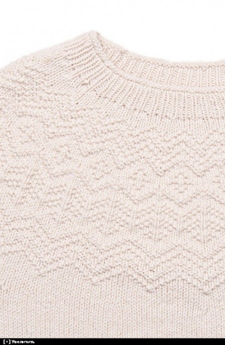 Пуловер Forbes с текстурной кокеткой от дизайнера Jared Flood...