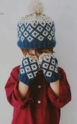 Шапка и варежки. Жаккард...