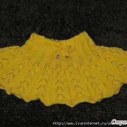 Юбка спицами в складку