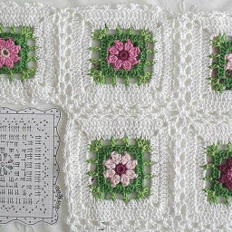 Вяжем крючком. Плед и очень симпатичные подушки.