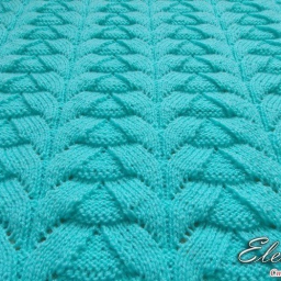 Узор спицами для пледа