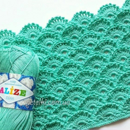 Красивый узор крючком под название Чешуйки