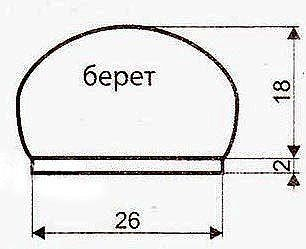 Женская шапка берет спицами с описанием