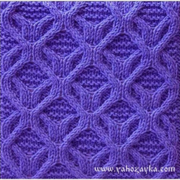 Узор спицами «Крабы».Красивый узор вязания спицами, схема.