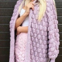 Узор Ягода спицами