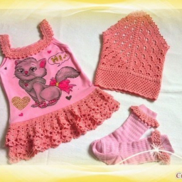 Отделка маечки и носочков