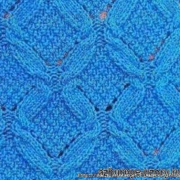 Схема ажурного узора с косами для вязания спицами