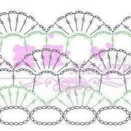 Схема вязания основного узора ажурного пальто