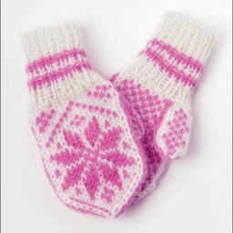 Варежки детские с орнаментом