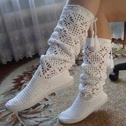 Сапожки крючком. Схема