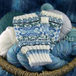 Коллекция митенок и варежек жаккардовыми узорами