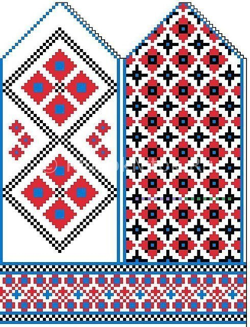 Коллекция митенок и варежек жаккардовыми узорами Коллекция митенок и варежек жаккардовыми узорами
