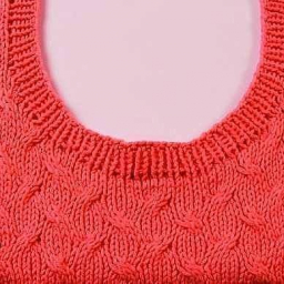 Вязание бейки горловины на спицах