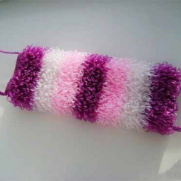 Вяжем лохматую разноцветную мочалку