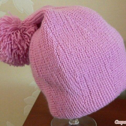 Шапочка частичным вязанием