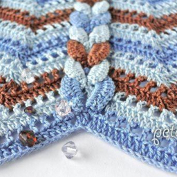 Узор крючком. Зигзаг с косичками