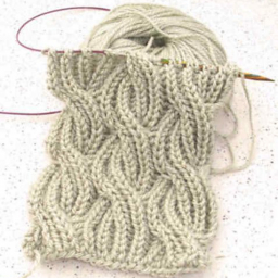 Шарф в технике Бриошь