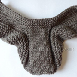 Домашние тапочки из толстой пряжи вязаные спицами