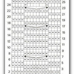Узор спицами косы - совушки