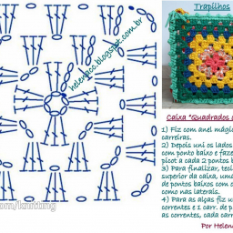 Коробка из бабушкиных квадратов