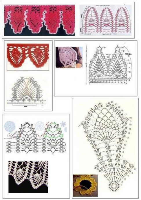 Ажурные шарфики. подборка схем