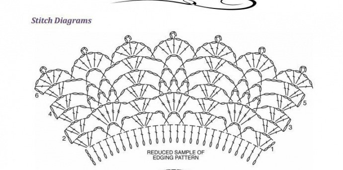 Красивая шаль крючком 1