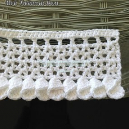 Декоративная обвязка края изделия крючком