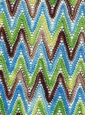Узор зигзаг крючком Узор зигзаг крючком