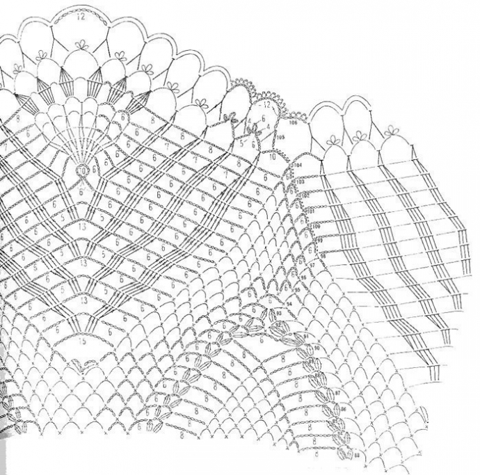 Вяжем очень красивую скатерть.