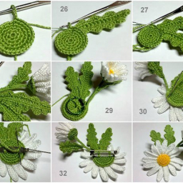 Как связать ромашку крючком. Мастер-класс