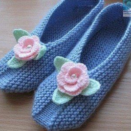 Тапочки на 2-х спицах