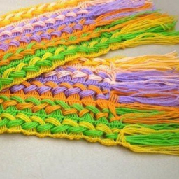 Шарфик на линейке крючком