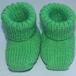 Пинетки без шва спицами