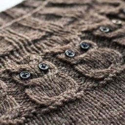 Узор сова спицами