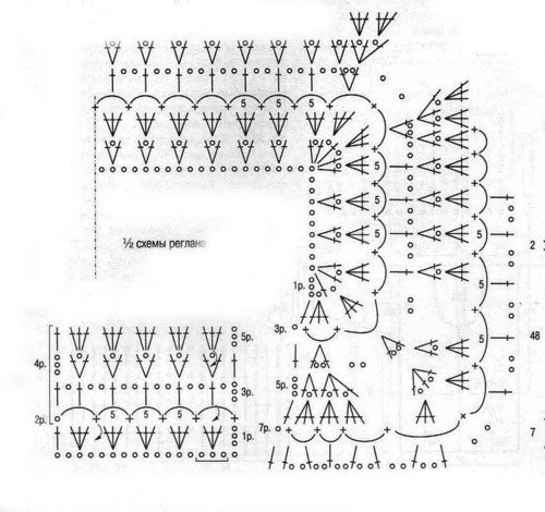 Вязание реглана спицами и крючком. Схемы