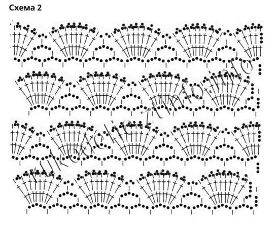 Узор крючком (ракушка)