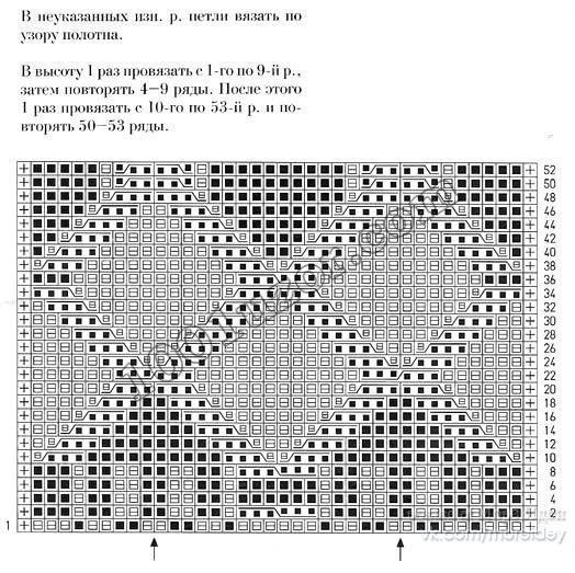 Интересный узор спицами