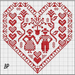 Жаккард с сердечками