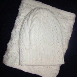 Ажурный снуд спицами