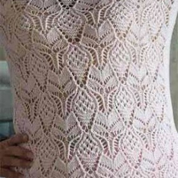 Необычный ажурный узор для пуловера