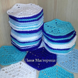 Шестиугольный мотив Мозаика. Мастер-класс.