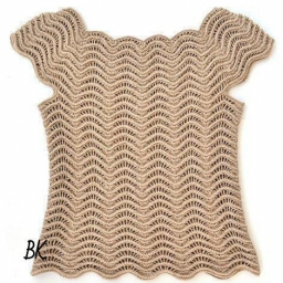 Красивый узор крючком для топа